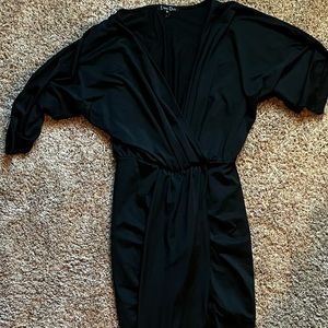 Black wedding guest dress